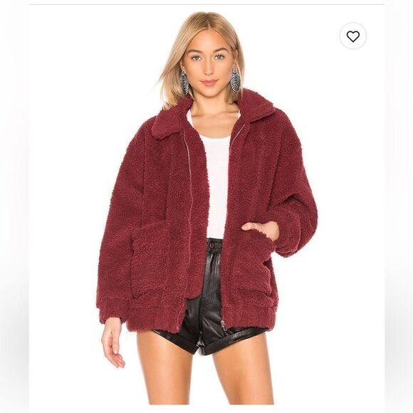 I.AM.GIA "Pixie Jacket" in burgundy size small! SOLD OUT ONLINE - Picture 1 of 4